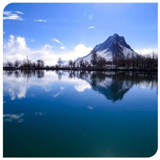 تابلو تصویر از گرداب شهر بن استان چهارمحال و بختیاری (فرای آبی و خیال)