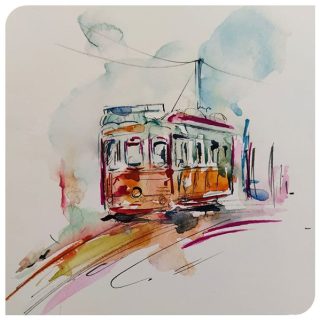 تابلو نقاشی آبرنگ (سرگردان در هستی)