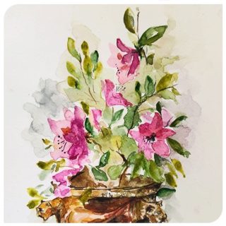 تابلو نقاشی آبرنگ(بانگ امید)